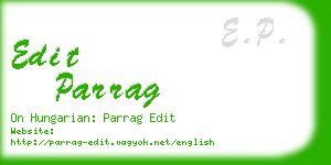 edit parrag business card